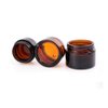 4PCS Brown Glass Face Cream Bottles With Screw Cap And Liner- Cosmetic Makeup Lotion Storage Container Jar Pot (5G)