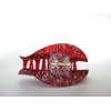 Generic Red colorful glitter marbled hair claw clip