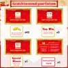 Extenuating Threads 48PCS 2024 Chinese New Year Scratch Off Fortune Cards, 2024 Year of The Dragon Party Fortune Games, Favors for Lunar Dragon New Year's Celebration Office Party Supplies