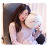 Yoholto Dumpling Plush Pillow with Cute Features, Stuffed Bun Plush, Funny Food Toy Gifts for Kids Adults(12.2 * 9.8in,Frown)