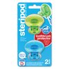 Steripod Clip-On Toothbrush Protector, Green and Blue, 2 Count
