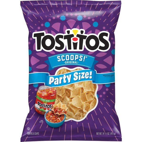 Tostitos Scoops Tortilla Chips Party Size Bag, 14.5 Oz