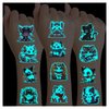 Konsait 18 Sheets Cat Tattoos, 36 Styles | Anime Style Cat Glow in the Dark Tattoos, Cute Cat Temporary Tattoos for Kids Adults, Cat Blacklight Temporary Tattoos, Cat Party Favors Party Supplies
