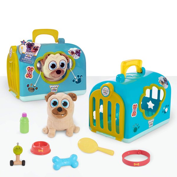 Puppy Dog Pals Groom and Go Pet Carrier with Accessories, 8-pieces, Rolly, Pretend Play, Kids Toys for Ages 3 Up by Just Play