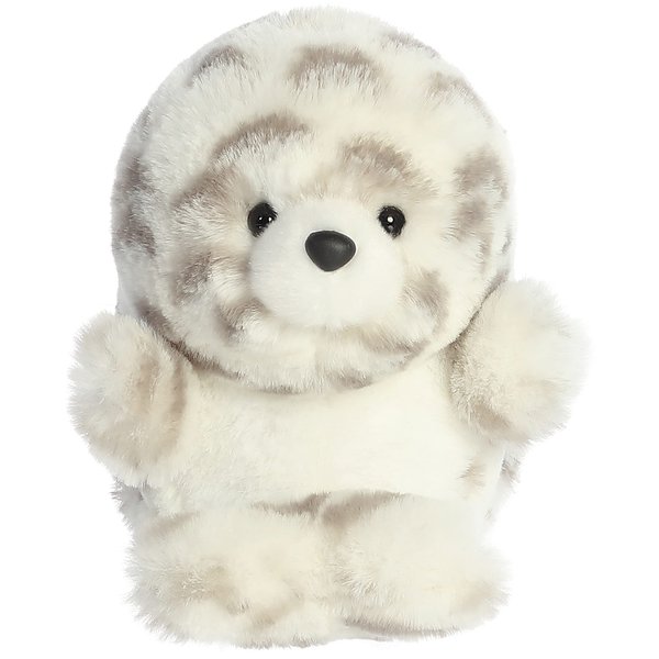 Aurora® Round Rolly Pet™ Hadley Harbor Seal™ Stuffed Animal - Adorable Companions - On-The-Go Fun - White 5 Inches
