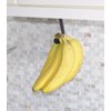 Gadjit Banana Hook Under Cabinet Hanger Ripens Bananas with Less Bruises, Folds up Out of Sight When Not in Use, Saves Countertop Space, Self-Adhesive + Pre-drilled Screw Holes (Black)