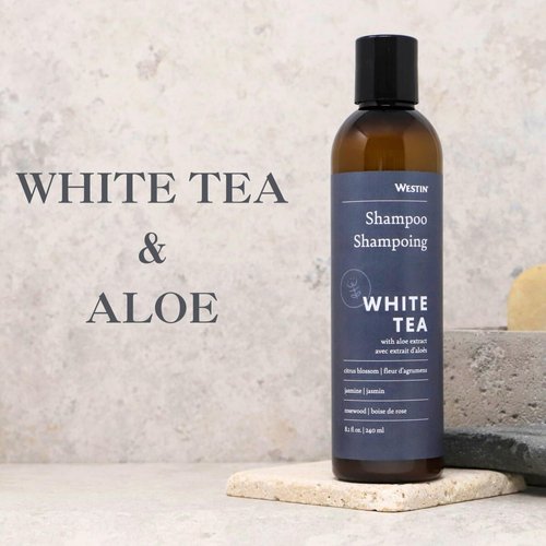 Westin White Tea Aloe Shampoo - Vitamin and Antioxidant-Packed Shampoo for All Hair Types - Signature White Tea Aloe Scent - 8 ounces