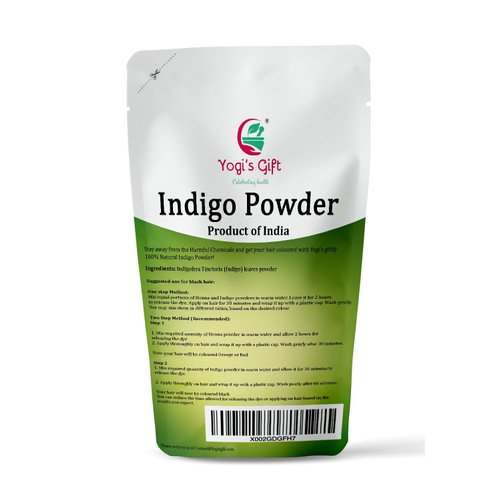 INDIGO POWDER for Hair Dye | With FREE GLOVES and HEAD CAP| Ideal for Black and Dark Hair | Indigofera Tinctoria | Black Henna | 8 oz (227 grams) | Natural Hair Color | Pure Indego
