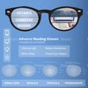 SA106 Oval Horn Rim Multi 3 Focus Progressive Reading Glasses Shiny Tort 2.0