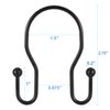 24 Pack Double Shower Curtain Hooks Rings, TENOVEL Double Sided Shower Curtain Hooks Rust Proof for Shower Curtain, Stainless Steel Bathroom Shower Hangers Rings for Shower Rods, Matte Black
