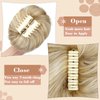 Leterly Messy Bun Hair Piece, Claw Clip Hair Bun Hairpieces Thick Updo Scrunchies Ponytail Hair Extensions Synthetic for Women Ash blonde mix Bleach Blonde