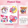 Qpout 96Pcs Valentines Day Temporary Tattoos for Kids 48 Designs Cute Love Heart Face Waterproof Tattoo Stickers for Valentine Gift Exchange Classroom School Prizes Valentines Day Party Favors