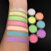 ONMAY Water Activated UV Reactive Graphic Eyeliner, 7 Color Aqua Eye Liner Glow Blacklight Body Face Paint Makeup Kit - Pastel Bundle