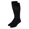 TOUCH Compression Socks for Women, 15-20 mmHg, Ribbed, Cotton, 1 Pair, Black, Small