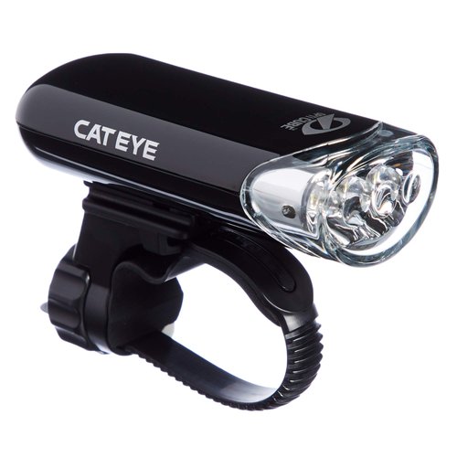 CATEYE HL-EL135N Bike Headlight – Bright 3 LED Bicycle Light with OptiCube™ Lens Technology, Easy Setup FlexTight™ Mount, Multiple Lighting Modes, Battery-Powered Operation, up to 320 Hours Runtime