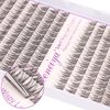Clear Band Natural Lash Clusters Wispy Individual Eyelashes DIY Lash Extensions Natural Look Cluster Lashes D Curl Eyelash Extension,Geeneiya Wispy Eyelash Clusters (0.05D,9-11MM,Clear and Black Band)