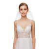 Bridal Wedding Veil Short Communion Veils for Bachelorette Party with Rhinestone Comb Tulle 38cm/15”White …