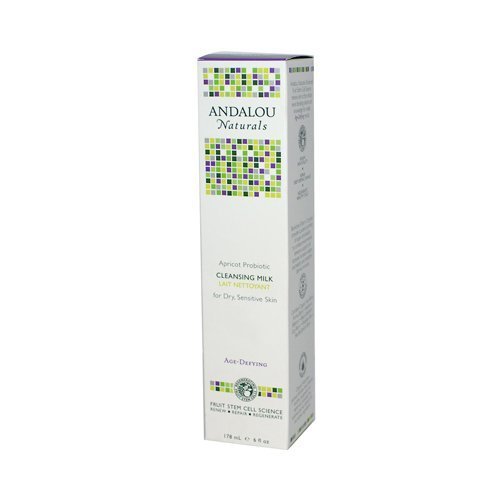 Andalou Naturals Probiotic Cleansing Milk Apricot, Apricot 6 oz (Multi-Pack)