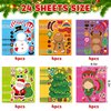 Christmas Stickers Crafts for Kids Classroom: 24 Sheets Make Sticker Yourself Christmas Santa Snowman Stickers for Kids Christmas Crafts Party Supplies Holiday Stickers Bulk Classroom Activities