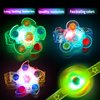 30 PACK LED Spinner Bracelets Light Up Party Favors For Kids 4-8-12, Glow Bracelet Glow in The Dark Party Supplies Light Up Toys, Classroom Kids Prizes Goodie Bag Stuffers, Easter Egg Fillers Gift