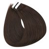 Full Shine Darkest Brown Tape In Hair Extensions 12 Inch Short Hair Color 2 Real Hair Tape In Extensions Straight Hair Double Side Tape In Human Hair Extensions 30 Grams 20 Pcs Brazilian Glue In Hair