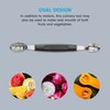 Messermeister Double-Ended Scalloped & Oval Melon Baller - Creates 2 Different Shapes - AISI420 Stainless Steel & Soft-Grip Handle