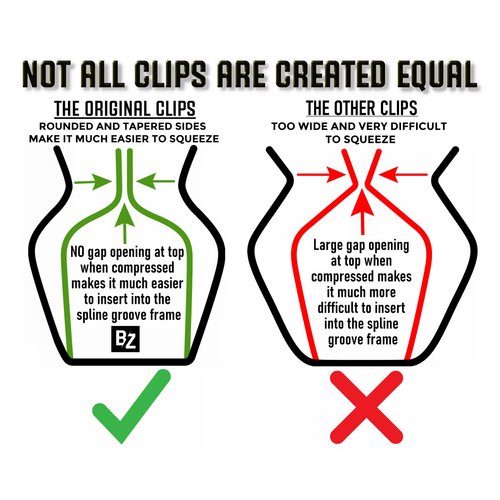 Patio, Lanai and Garage Window Screen Installer Clips (20 Pack Clips)