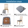 Smiry Seat Covers for Dining Room Chairs Set of 2, Stretch Jacquard Dining Chair Covers Removable Washable Slipcovers Protector, Grey
