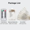 GDEALER 2 Pack Fairy Lights Christmas Decor 20 Ft 60 Led Battery Operated Christmas Lights with Remote Waterproof Twinkle Lights 8 Modes Fairy String Lights for Party Bedroom Wedding Decorations-White