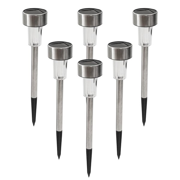 KANE LONO Solar Pathway Lights Outdoor - 6 Pack Bright LED Patio, Garden, Driveway, Landscape Lighting | IP44 Water Resistant Dusk to Dawn Yard Light | Cool White, Auto On/Off, Up to 8 Hours Battery