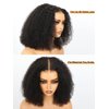 Domiso Max Part 10x7 M-Cap Afro Kinky Curly Glueless Wigs Human Hair Pre Plucked Pre Cut Wear and Go Glueless Wig Curly Wig HD Lace Front Wigs Human Hair 210% Density Pre Bleached Knots 18 Inch