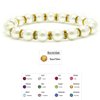 Accents Kingdom Women's Magnetic Bracelet White Tuchi Simulated Pearl Bracelet with Simulated Citrine Crystal, 7.5"