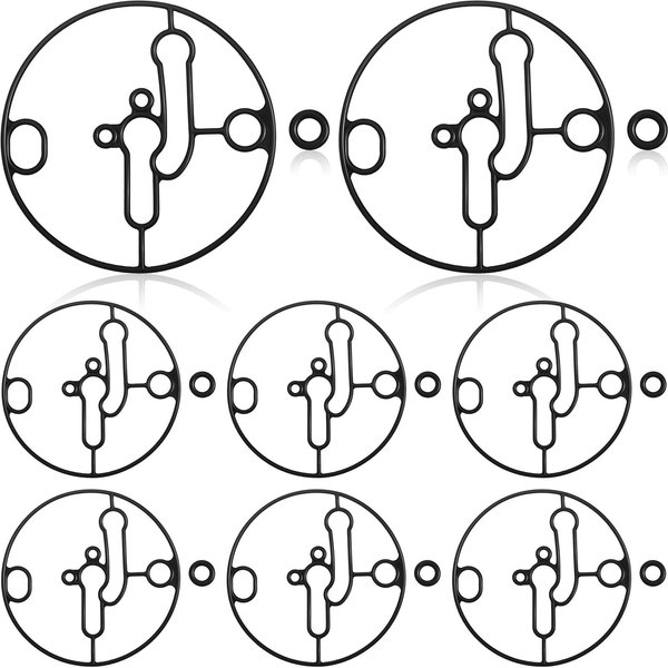 8 Sets Bowl Gasket for 698781 Float Bowl Gasket Replacement Part Including 8 Pieces 698781 Bowl Gaskets and 8 Pieces Seals O-Ring Compatible with Nikki Carburetor Troy-Bilt Toro Lawn Mowers (Black)