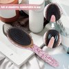 Bling Rhinestone Hair Brush Removing Tangles, Knots, Hair Massaging For Women,Girl Wet and Dry Hair (pink)