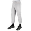 Champro Men's Standard Triple Crown Classic Baseball Pants, Grey, Small
