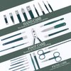 WOAMA Manicure Set Nail Clippers 30-piece Pedicure Kit Manicure Tools Nail Manicure Kit with Green Travel Case for Home, Workplace, Gift, Beauty Salon
