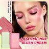 Multi-Use Cream Blush Stick,Soft Smooth Makeup Blush Stick for Cheeks Lips & Face,Waterproof Long Lasting Blendable Lightweight Face Blush Stick Matte Makeup for All Skin Types