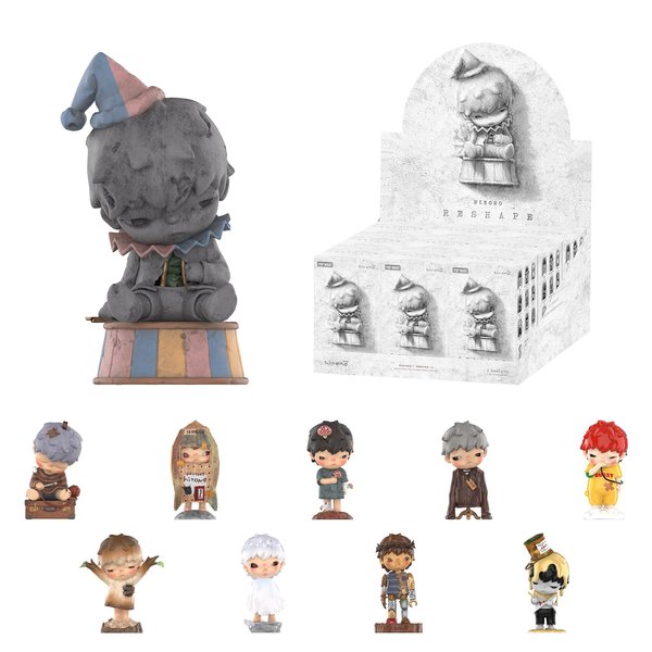 POP MART HIRONO Reshape Series Figures, 9PCs HIRONO Blind Box Figures, Random Design Action Figures Collectible Toys Home Decorations, Holiday Birthday Gifts for Girls and Boys, Whole Set