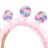 Lollipop Headband Christmas Candy Headband Tiara Food Hair Hoop Headpiece Accessories Holiday Party Favors for Festival Party Children Girl Princess Costume