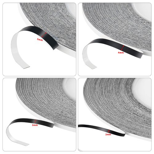 XUMAKI 2mm / 3mm / 4mm / 5mm x 50M Phone Repair Tape Phone Screen Adhesive Tape LCD Touch Screen Repair Tape with 1 Tweezers for Cell Phone, iPad, Tablets, Laptops, LCD Screen