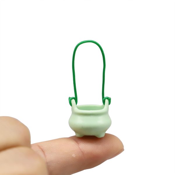 Miniature Cauldron, Dollhouse 1:12 Scale Mini Witch's Brew, Halloween Miniatures, Dollhouse Miniatures, Halloween Minis, Diorama, Fairy Garden Accessory (5PCS)