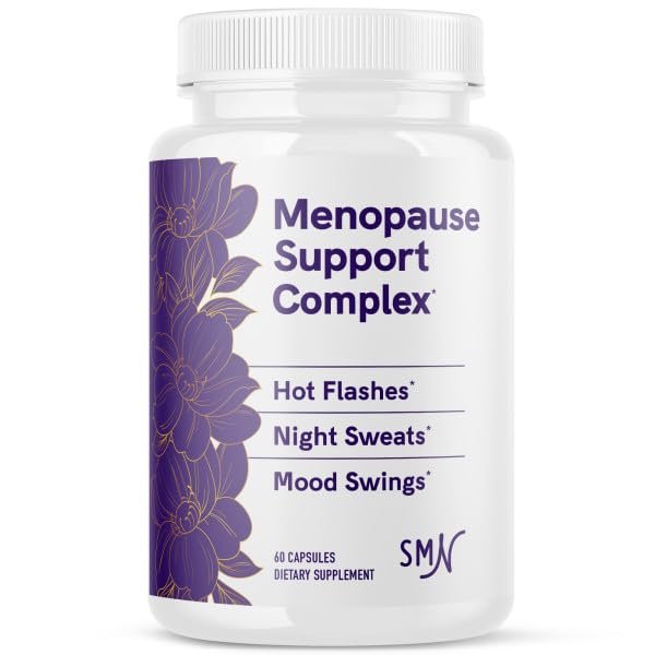 Menopause Supplements for Women for Hot Flashes & Night Sweats | Hormone Balance, Menopause Relief for Women & Perimenopause Support | Menopause Support Complex with Black Cohosh, DIM, Red Clover 60ct