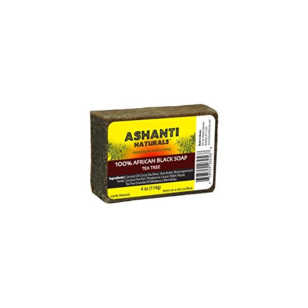Ashanti Naturals 100% African Soap Bars, Black, Tea Tree