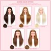 Mannequin Head Human Hair 26"-28" Female 80% Human Hair Mannequin Head Hair Styling Cosmetology Manikin Head Doll Head for Hairdresser with Free Clamp Holder and Tools