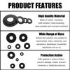 220 Pcs Flat Rubber Washers Assortment Kit,Black Rubber Flat Washer Rubber Washers for Bolts Spacers,5 Sizes Rubber Bushing Gasket kit