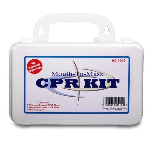 NOVAMEDIC First Aid CPR Mask Kit for Adult, Child and Infant, 8.3”x5”x”3.1”, Detachable Single Valve Pocket Resuscitator with Hard Case, Wall Mount and Vinyl Gloves