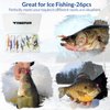 THKFISH Ice Fishing Lures Ice Fishing Jigs Ice Fishing Gear Hard Fishing Lures Ice Fishing Kit Crappie Panfish Jigs 26pcs