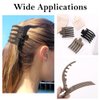 Ahoney 4 Pack Flat Claw Clips Alligator Hair Clips for Women Thick Hair, 3.7" Flat Hair Clips Banana Clips Hair Lay Down Claw Clip Matte Finish Hair Styling Accessories for Women