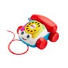 Fisher-Price Toddler Pull Toy Chatter Telephone Pretend Phone with Rotary Dial and Wheels for Walking Play Ages 1+ years