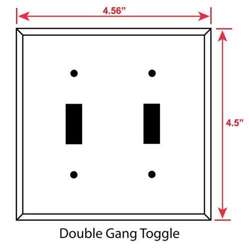 Art Plates - Double Gang Toggle Decorative Metal Wall Plate - Mucha: Job - (Made in USA)